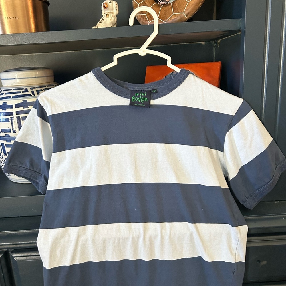 Mini Boden Boys Blues Striped T-Shirt